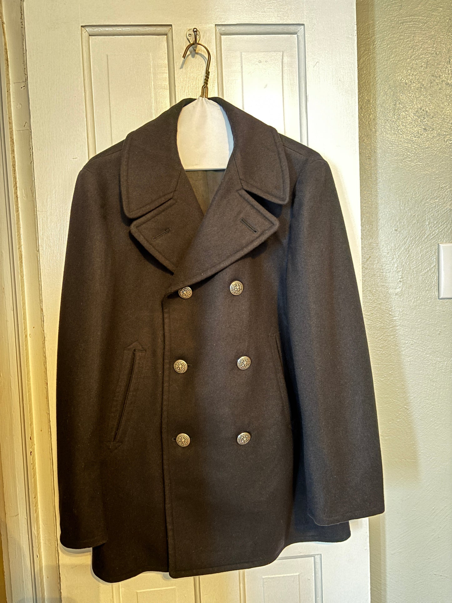 Navy Blue Wool Pea Coat