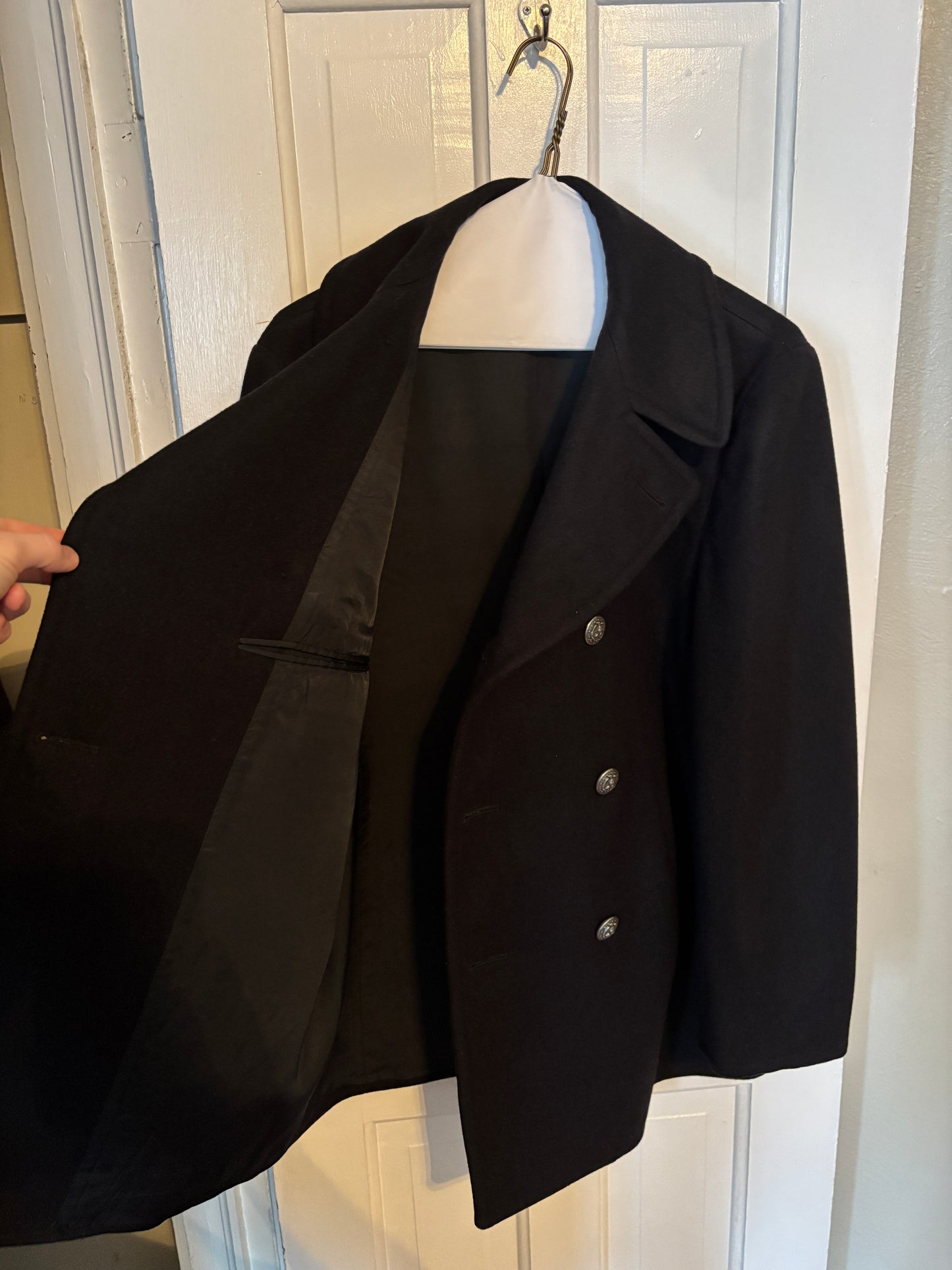 Navy Blue Wool Pea Coat